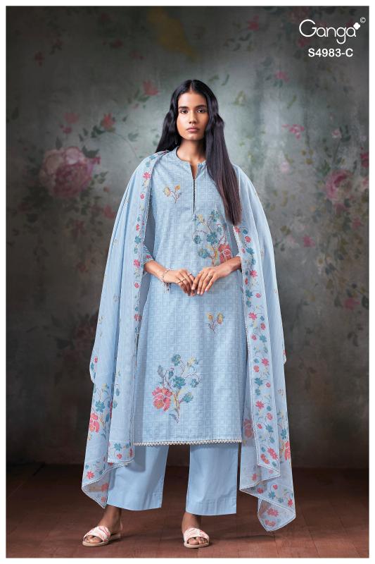 Ganga fiyara 4983 wholesale dress material suppliers in hyderabad
